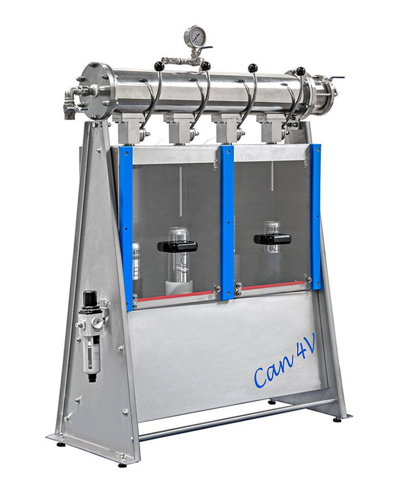 New semi-automatic isobaric filling machine for cans